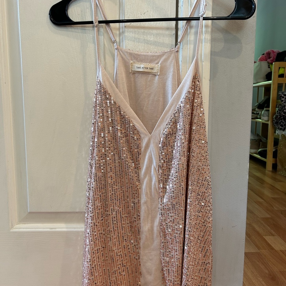 Sequin Pink Camisole Top